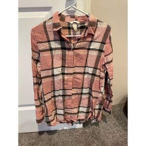 Cotton Plaid Button Up